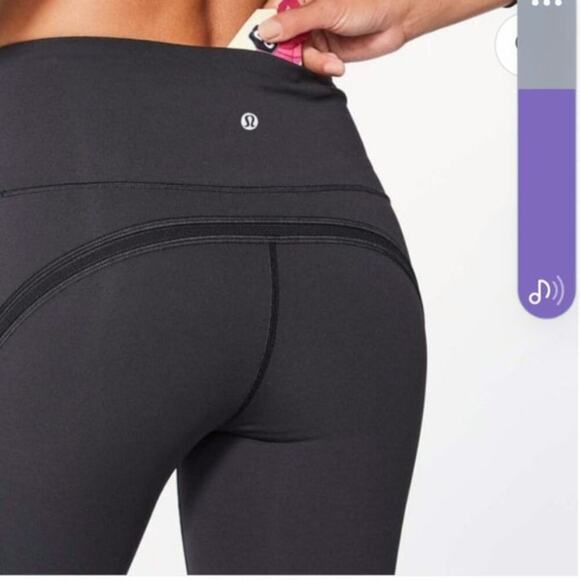 Lululemon Fresh In Mesh Tight Size 4 Black Active - Picture 5 of 9
